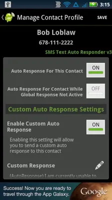 SMS Text Auto Responder v3 android App screenshot 0